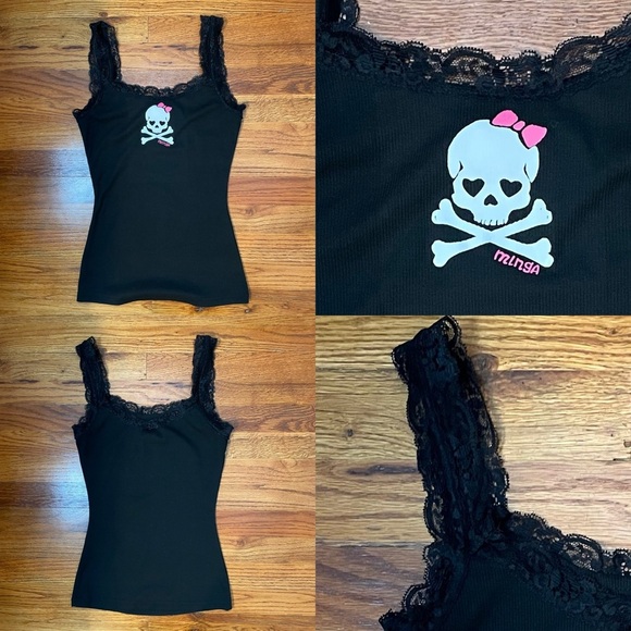 SHEIN Bundle Of 6 Tops Women’s Size XS Y2K 90’s Goth Grunge - Picture 6 of 16